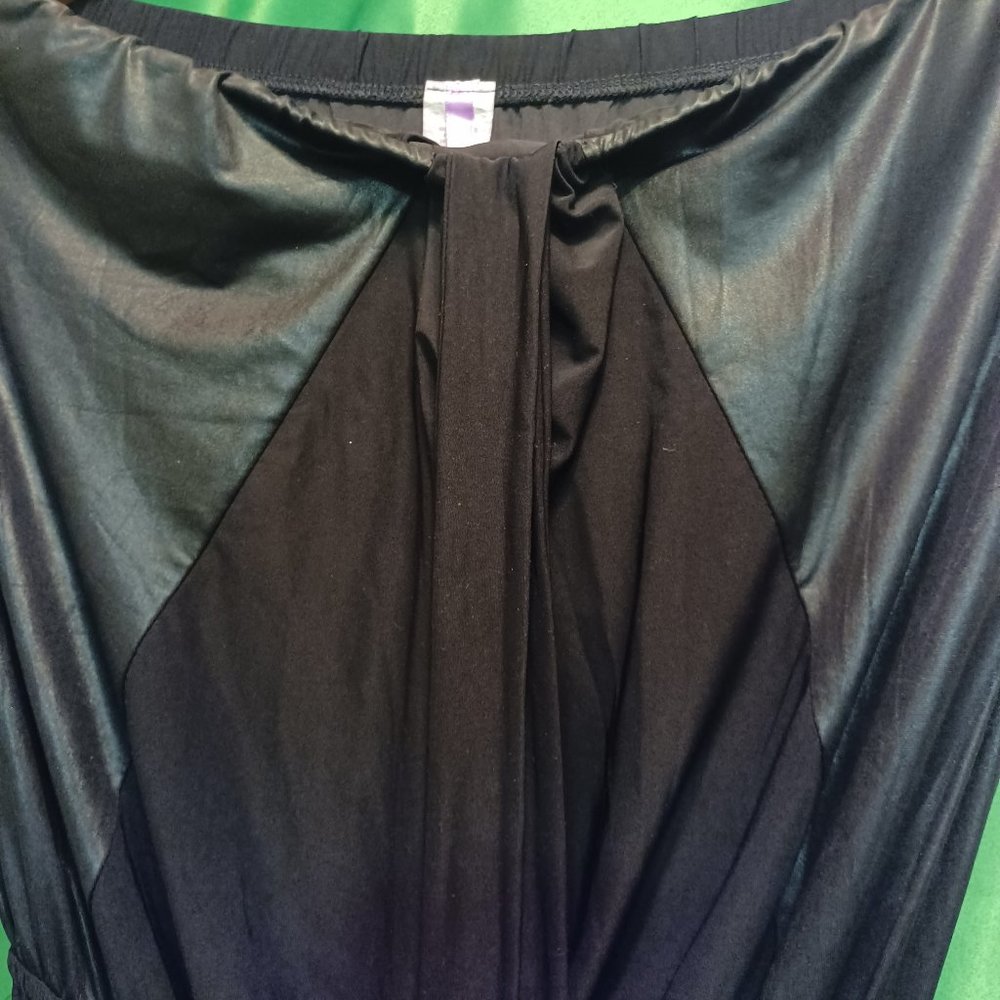 Cameo Black Mixed Media Dressy Jumpsuit Size 1X - Picture 6 of 13